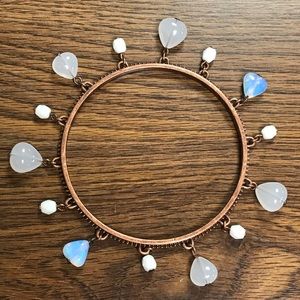 NWT Avon Opalesque Beaded Bangle Large